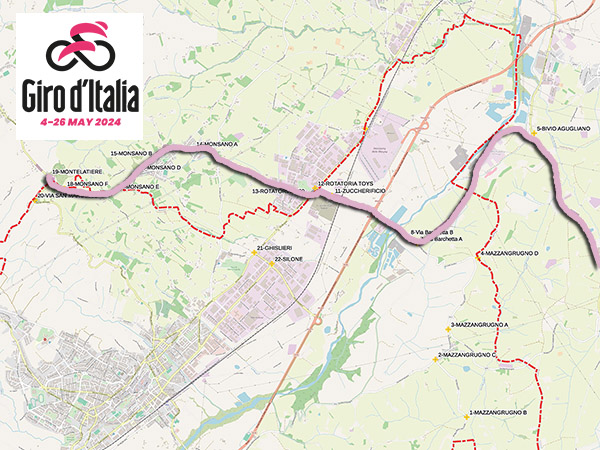 Percorso Giro d'Italia 2024