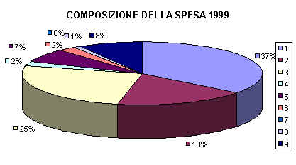 Composizione della spesa 1999