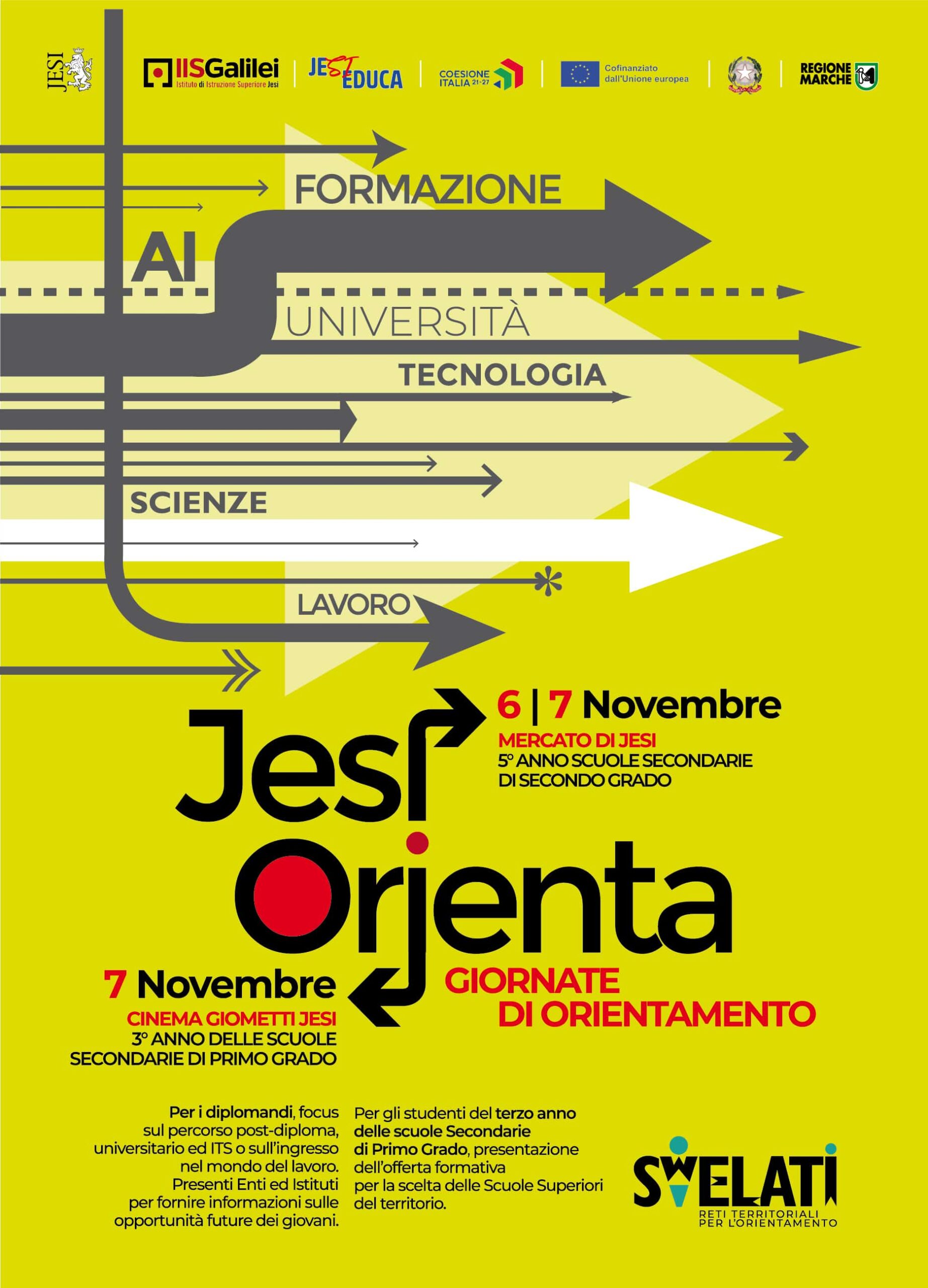 Locandina salone dell'orientamento Jesi Orienta 2025