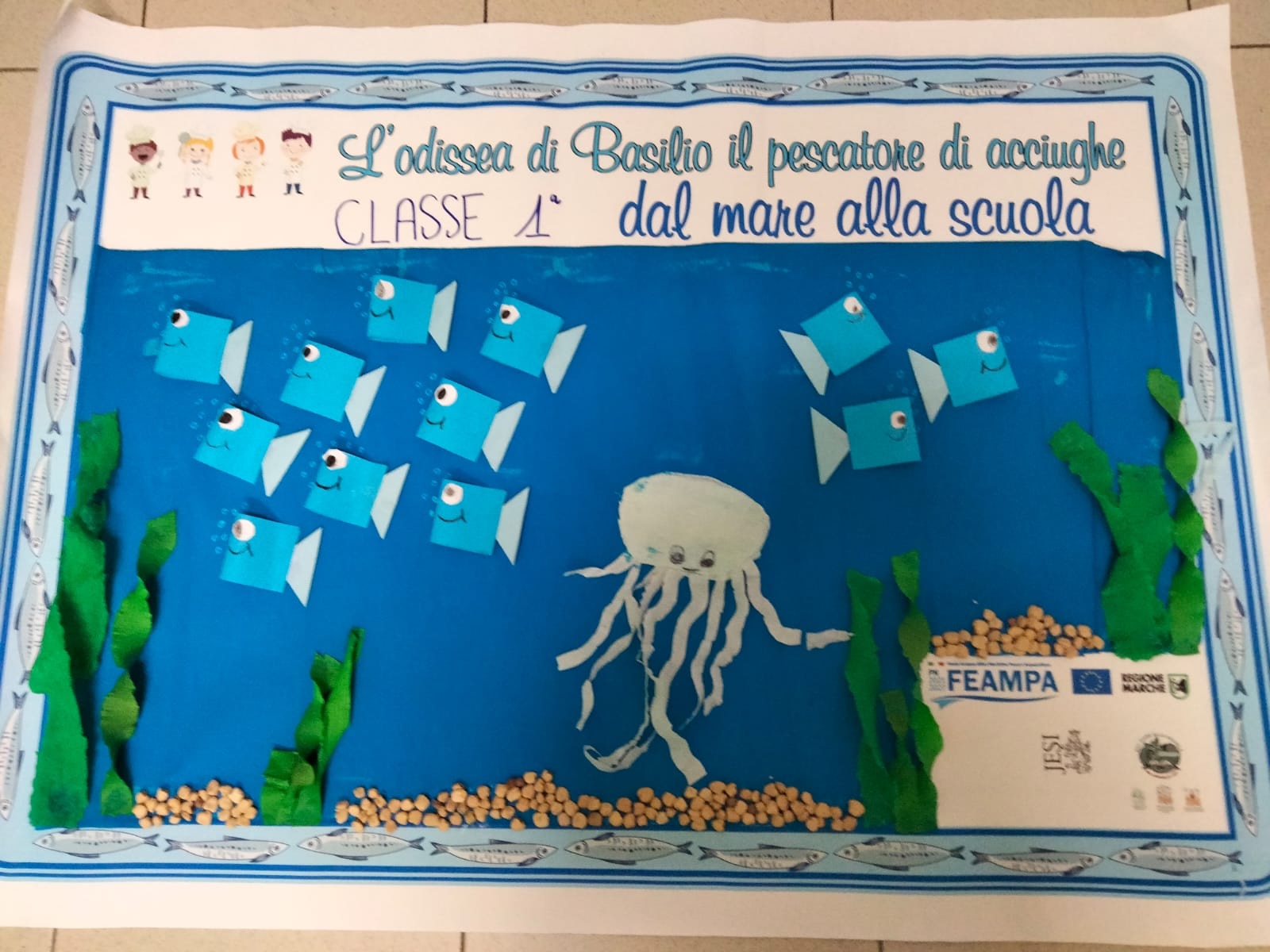 Il cartellone realizzato dalla Scuola "Gemma Perchi"