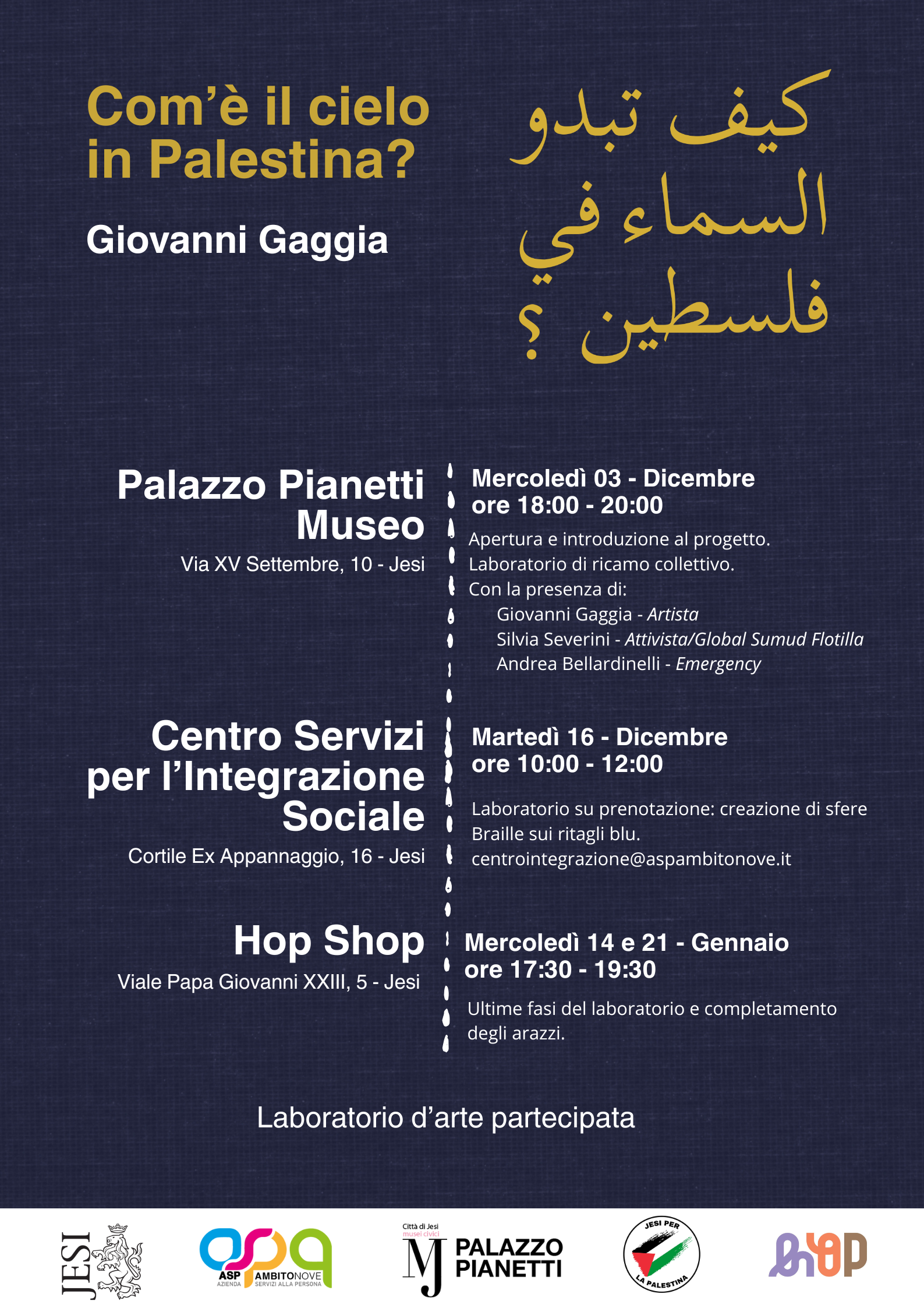 Locandina programma appuntamenti