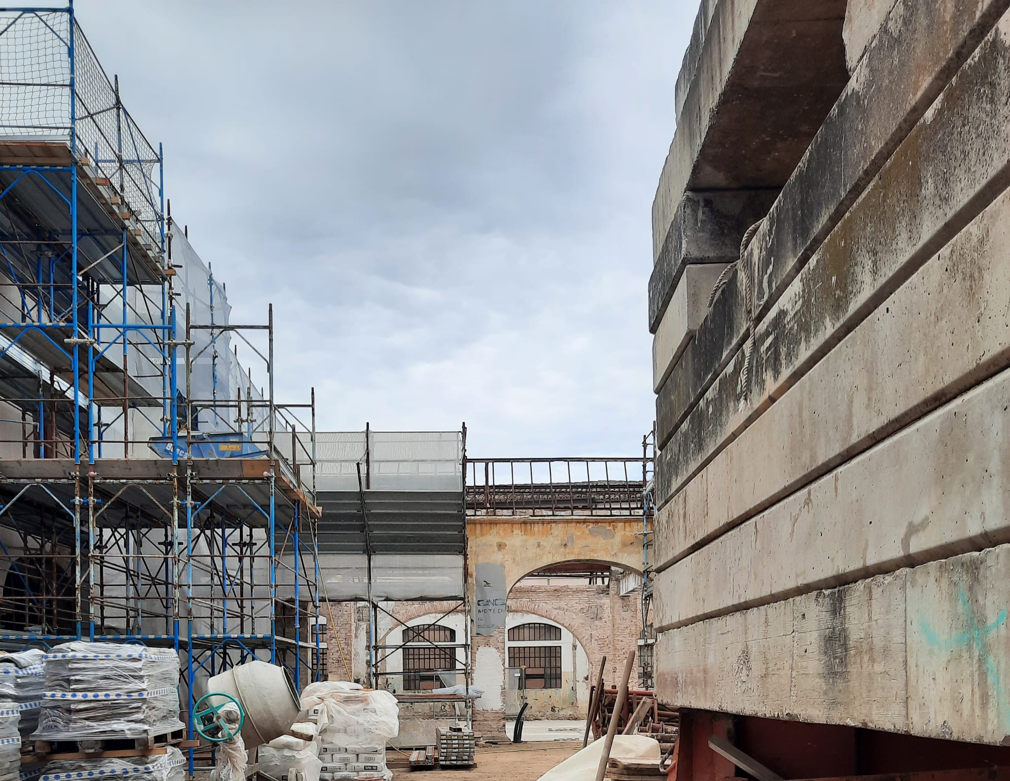 Una vista dei lavori al complesso San Martino