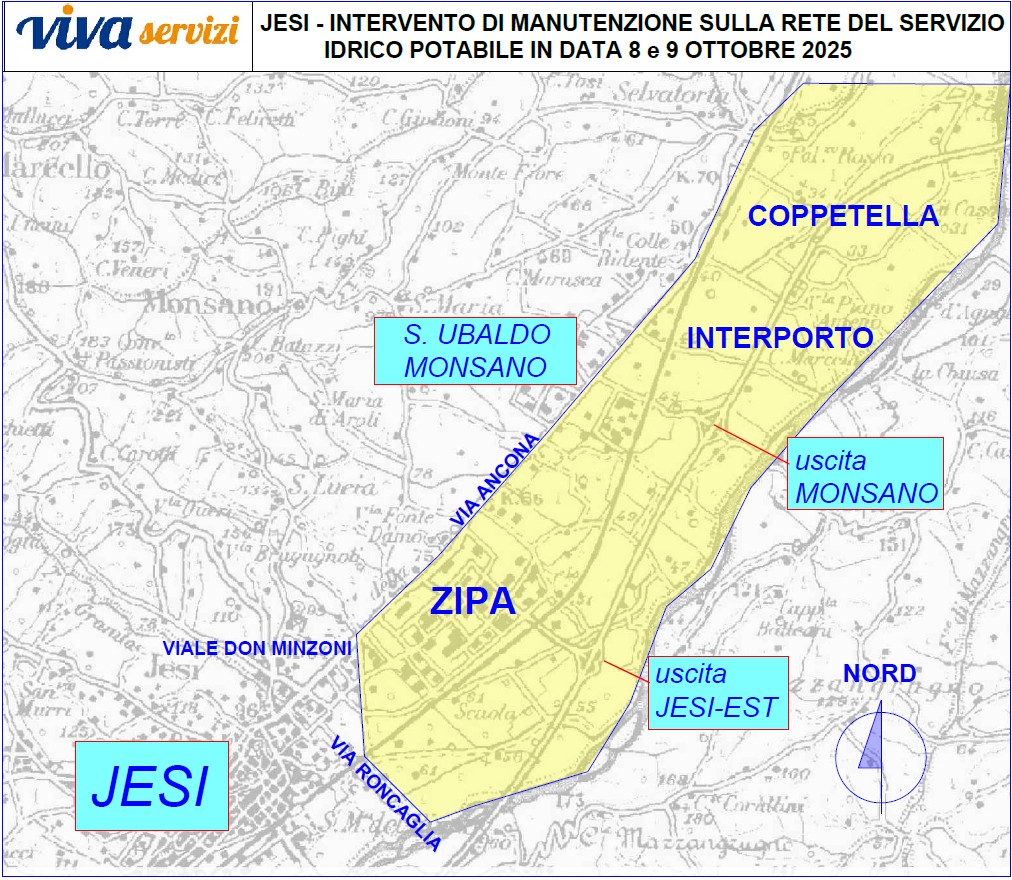 mappa del territorio interessato dai lavori