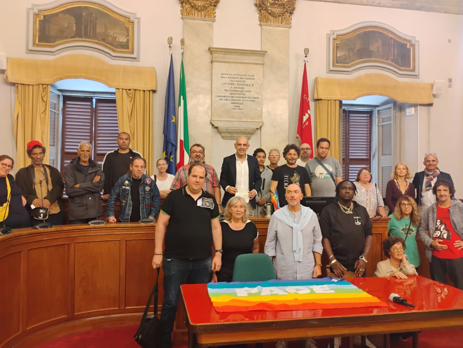 La delegazione ricevuta dal vicesindaco Samuele Animali