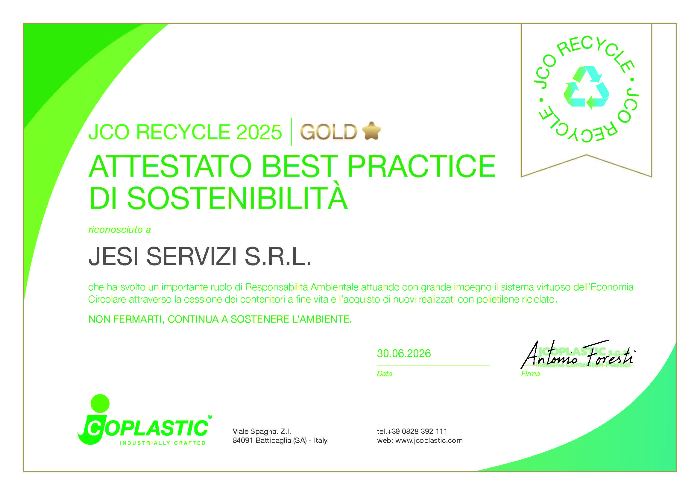 L'attestato