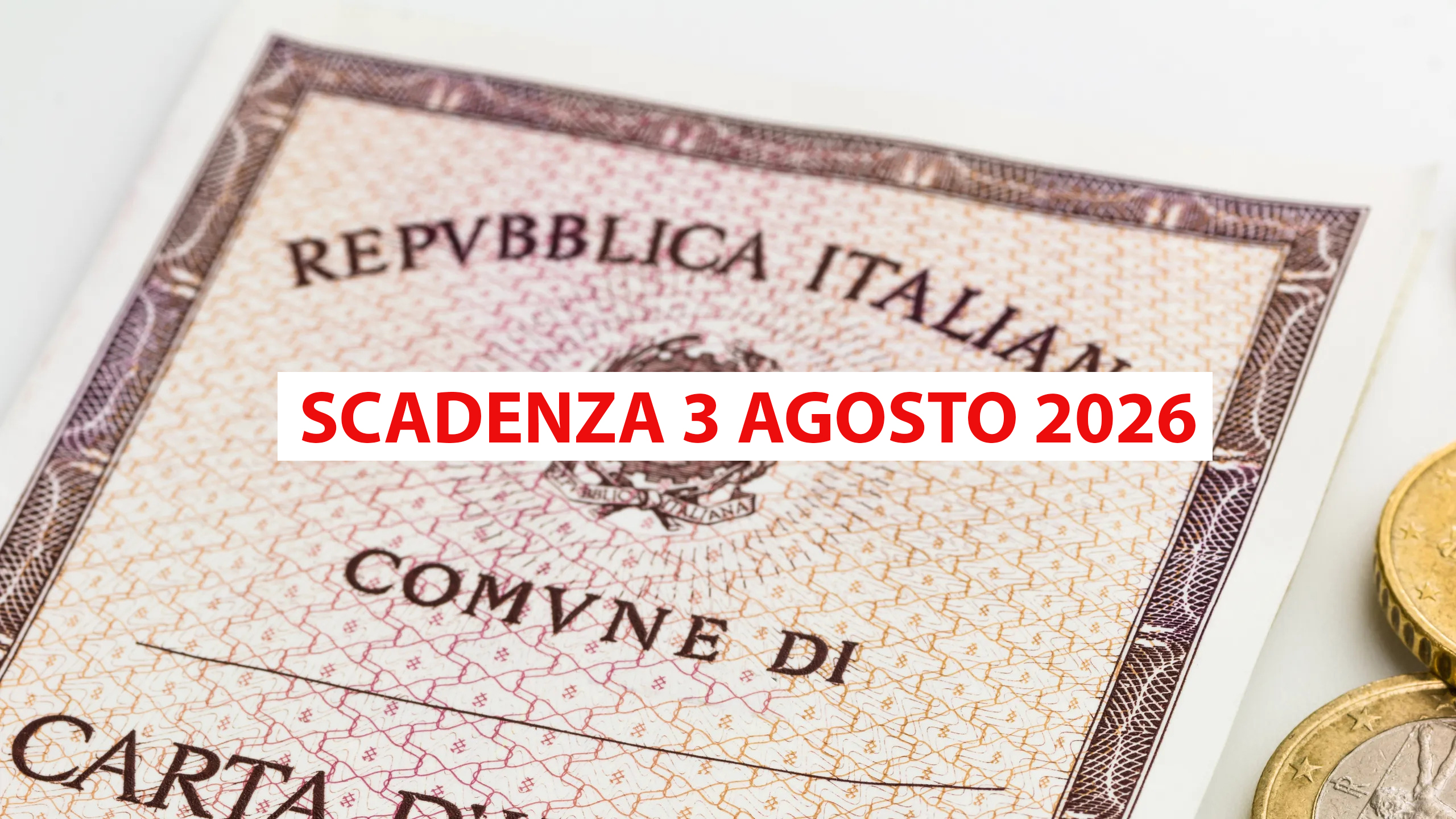 Foto di una carta di identità cartacea