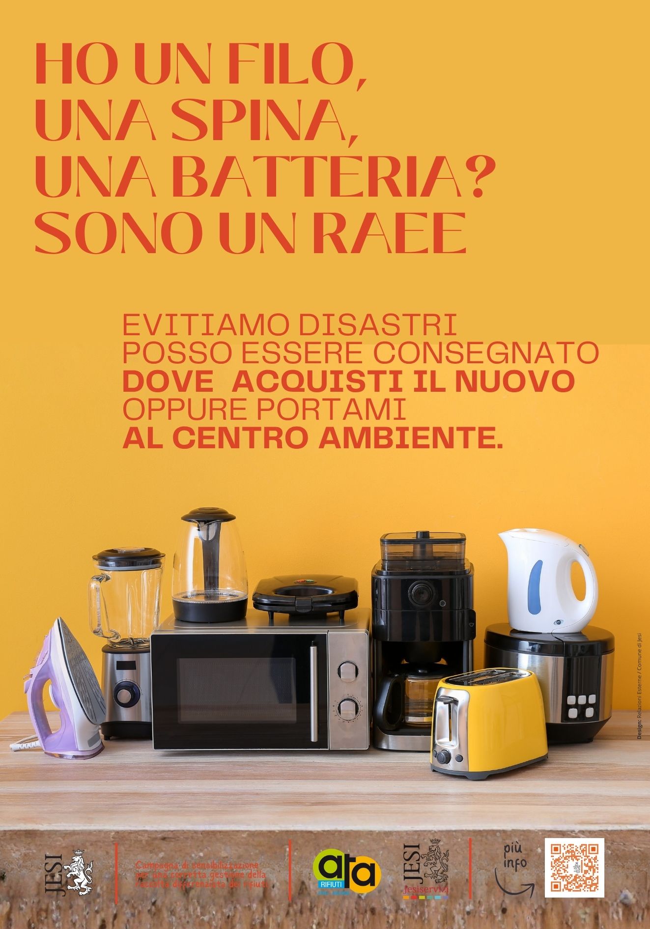 Ho un filo, una spina, una batteria? Sono un RAEE. Gli apparecchi elettronici li puoi portare al centro ambiente o al negozio dove acquisti il nuovo
