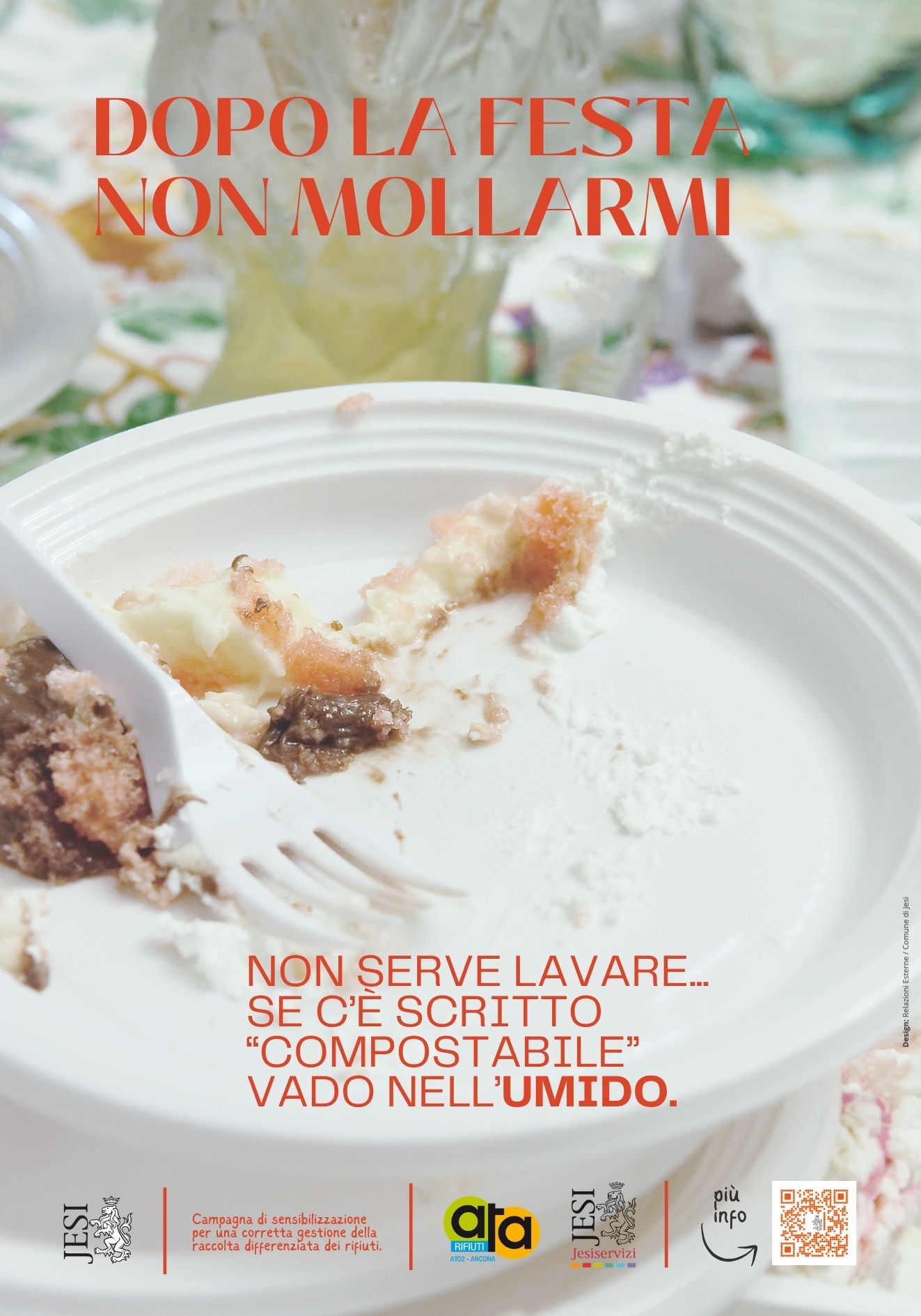 Dopo la festa non mollarmi. I piatti compostabili vanno nell'umido