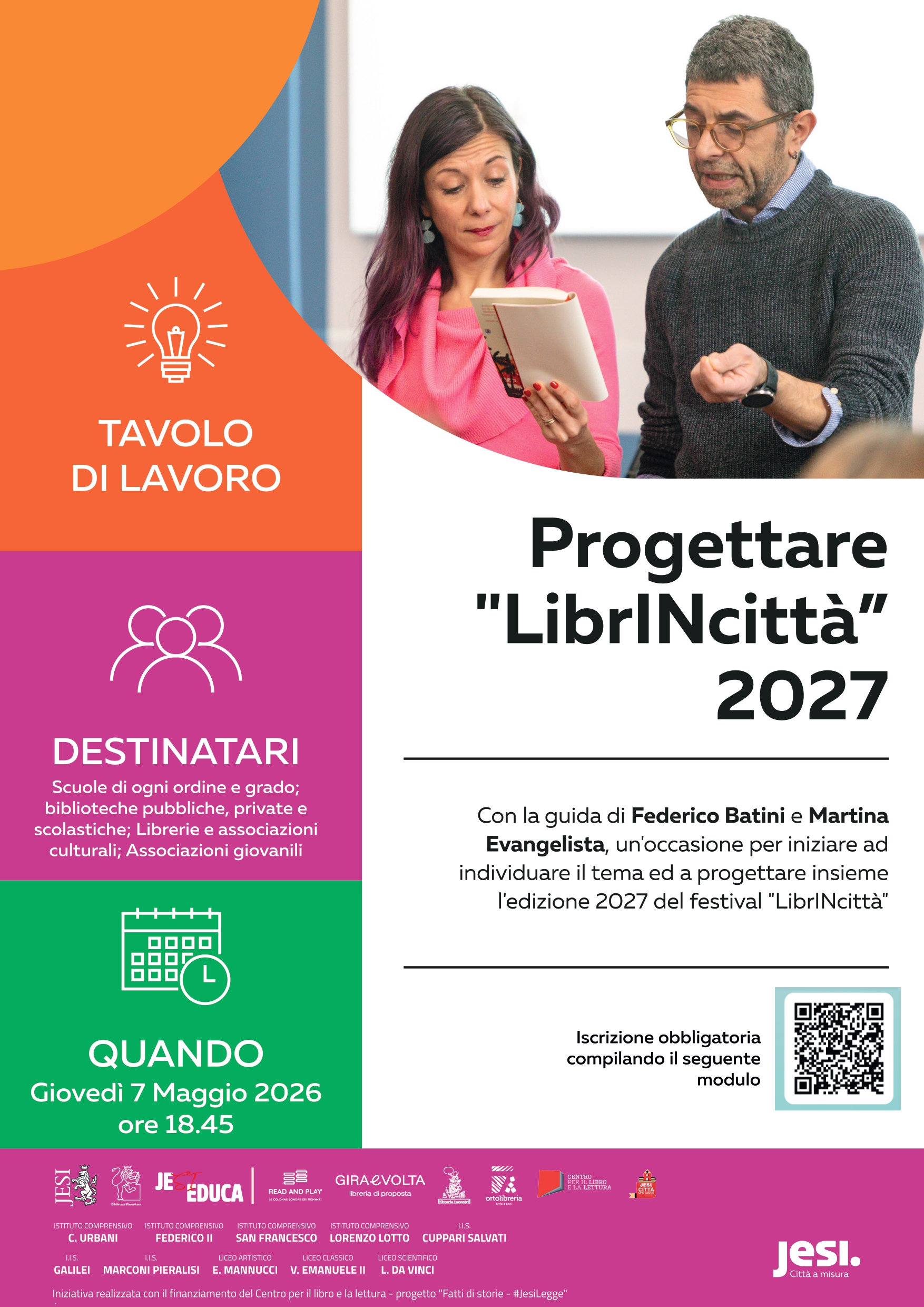 Progettare Librincittà 2027 Locandina completa 7 maggio Batini Evangelista