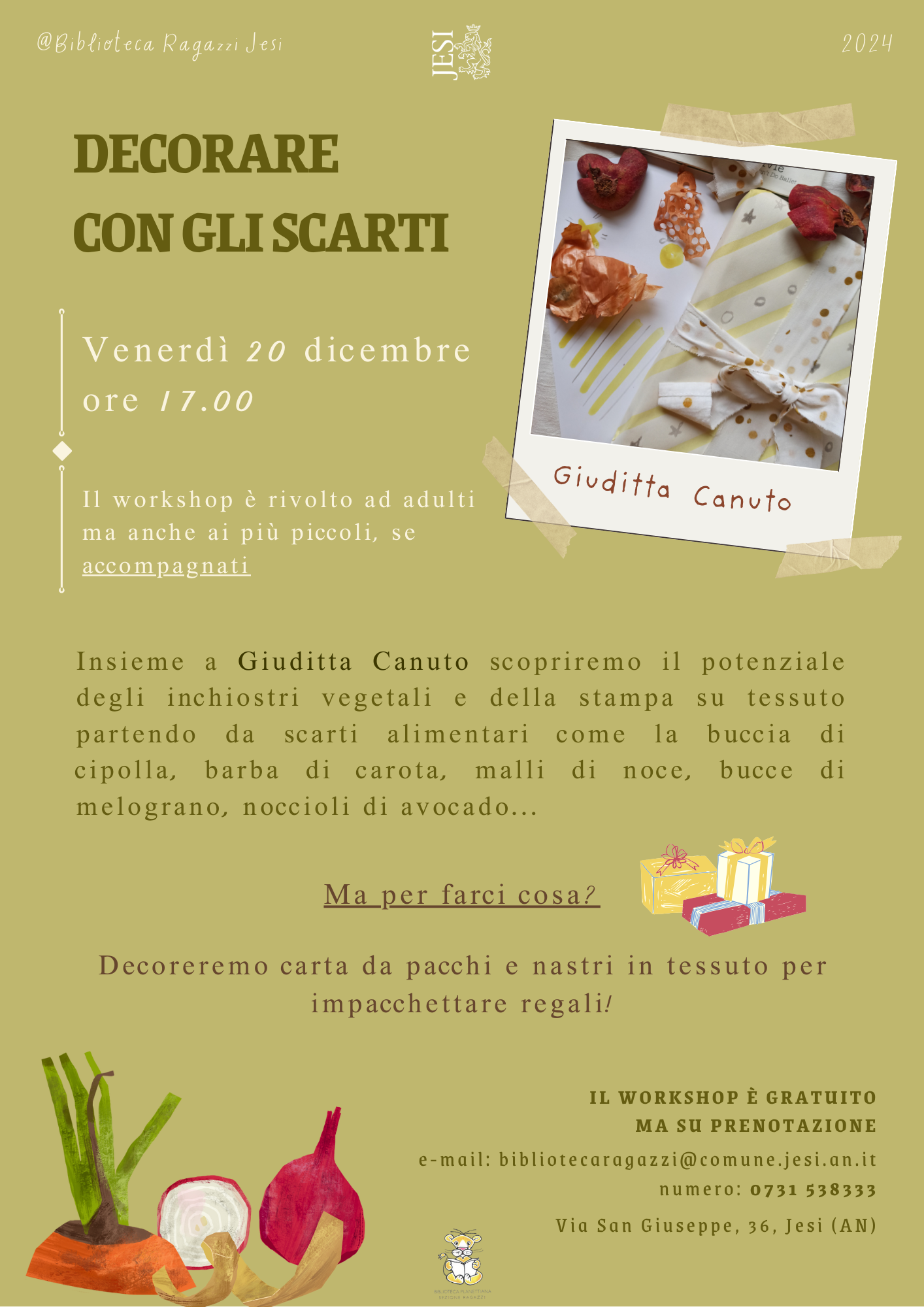 Locandina completa decorare con gli scarti