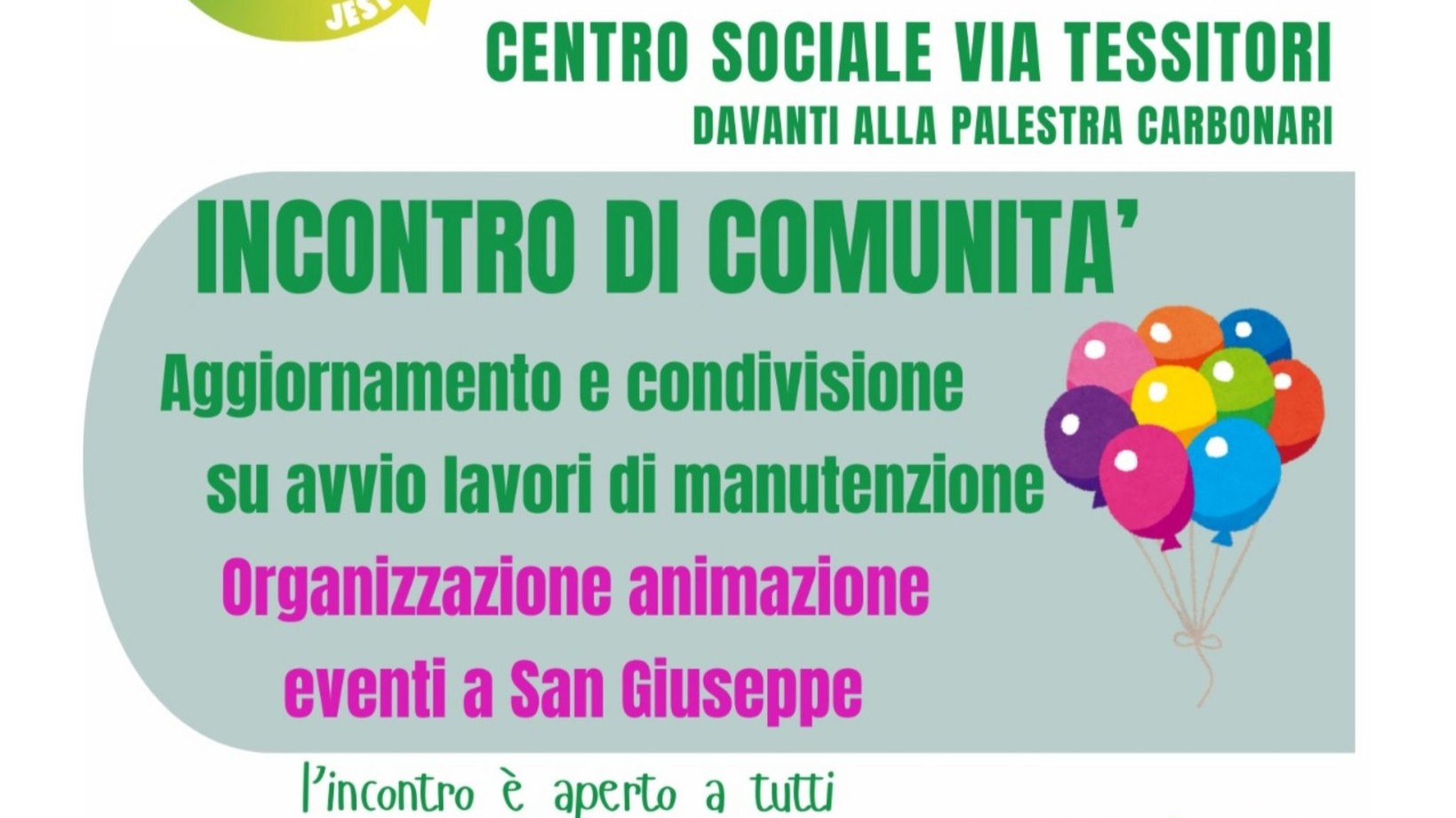 Locandina dell'evento.