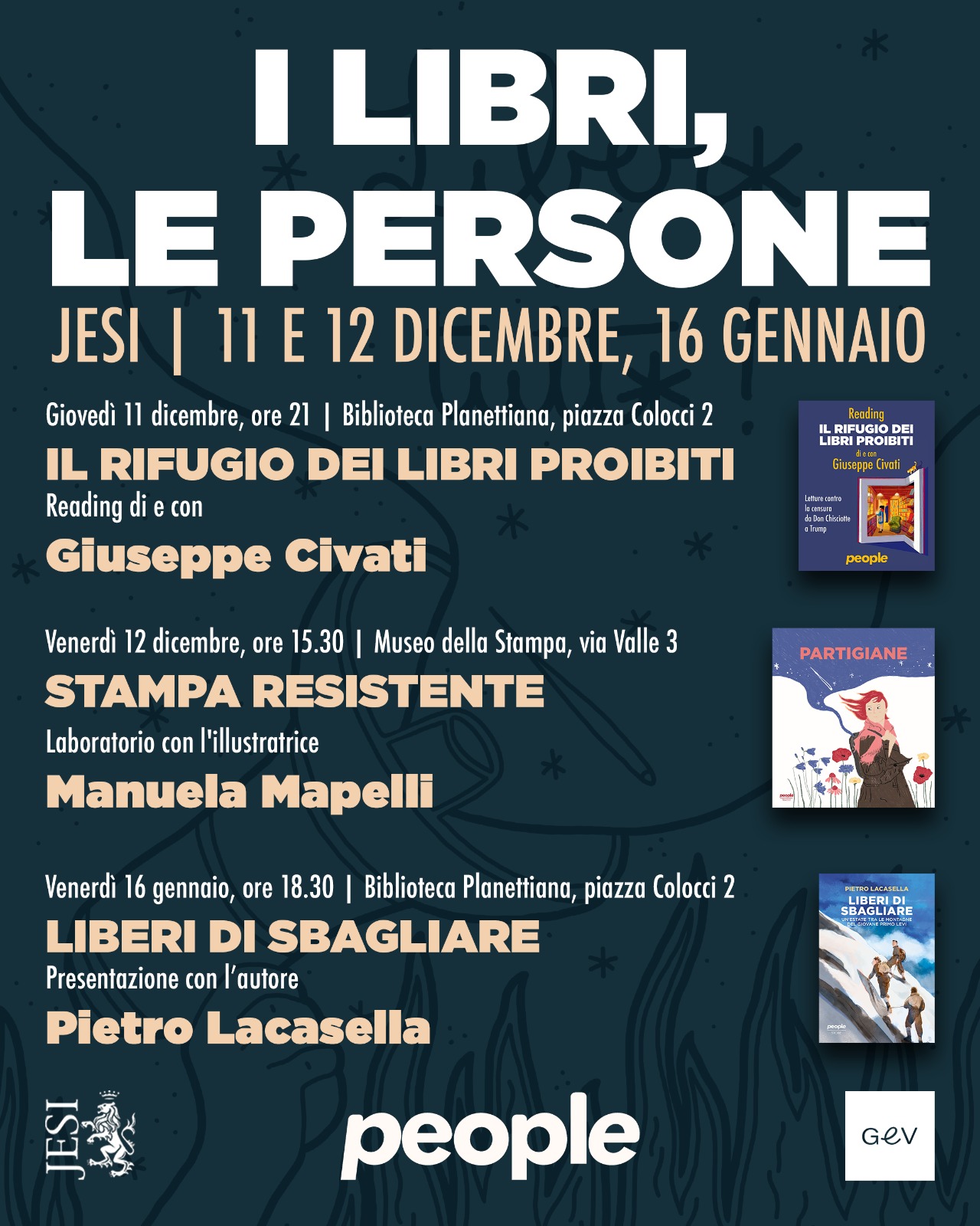 Locandina eventi I libri, le persone