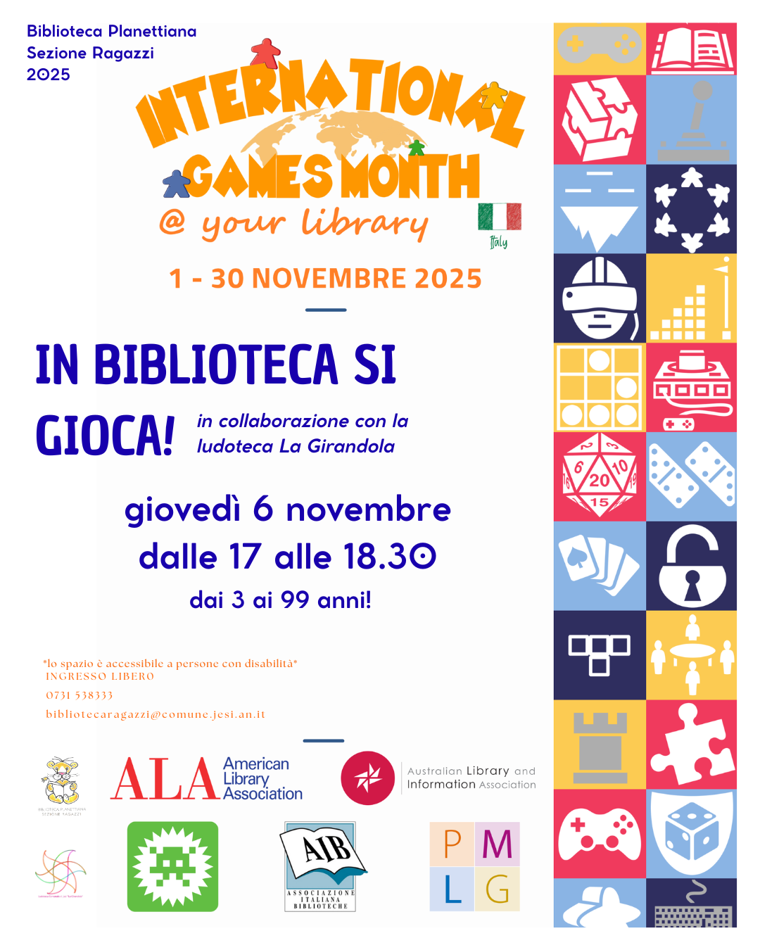 Locandina Game Month in biblioteca ragazzi