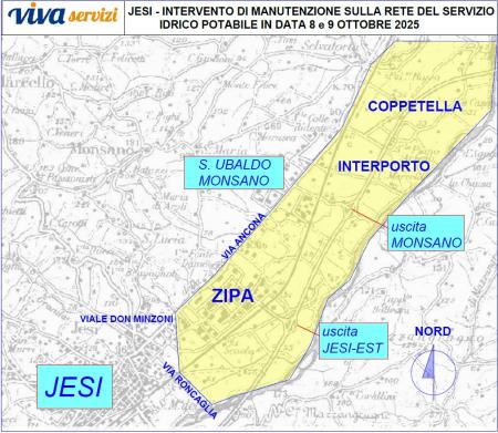 mappa del territorio interessato dai lavori