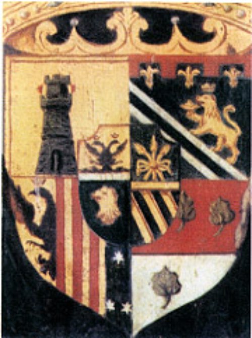 Particolare dello stemma della famiglia Pianetti