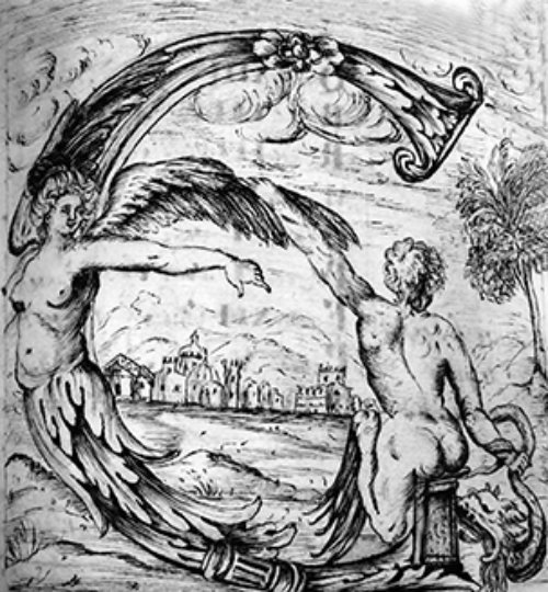 Iniziale ornata catalogo Pianetti (1731)